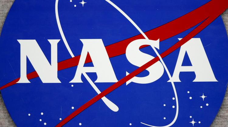 Logo NASA. Fot. PAP/EPA/AARON M. SPRECHER